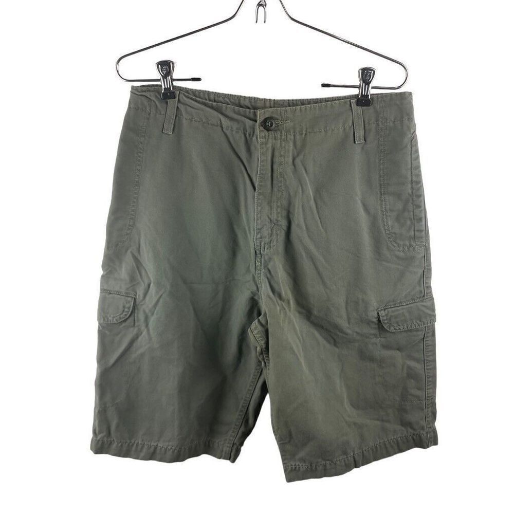 Y2K 1999 Vintage Levi's Dry Green Men's Utility Cargo‎ Shorts Size 30